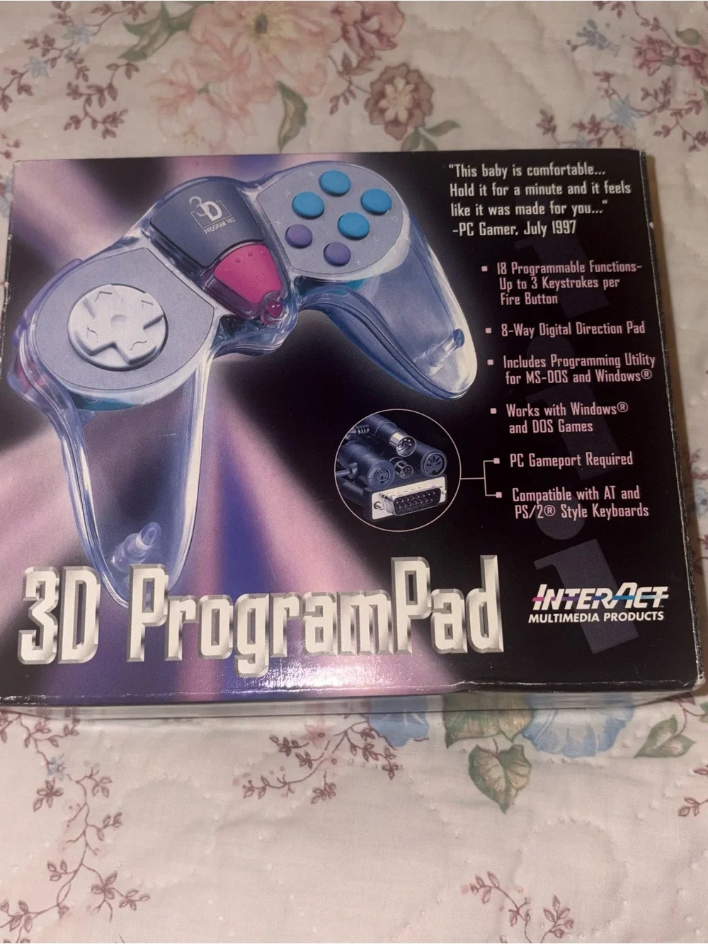 Vintage 1997 InterAct 3D Program Pad PC Game Controller CIB Complete Box